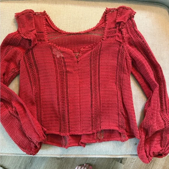Sezane Crochet Long Sleeve Top - Picture 2 of 4